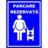 Placuta pentru parcare rezervata  femeie gravida cu copil